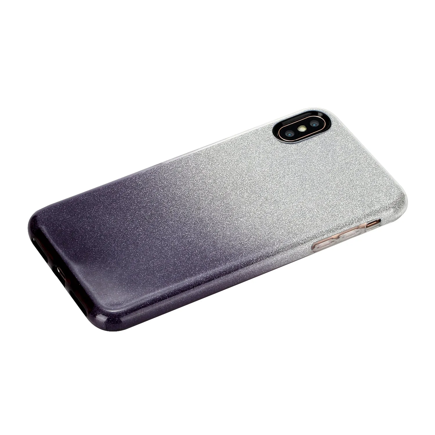 for HUAWEI Y5 2019/HONOR 8S/Y5/PSmart/honor 10 LITE Phone Case Gradient Color Glitter Powder Phone Cover with Airbag Bracket black