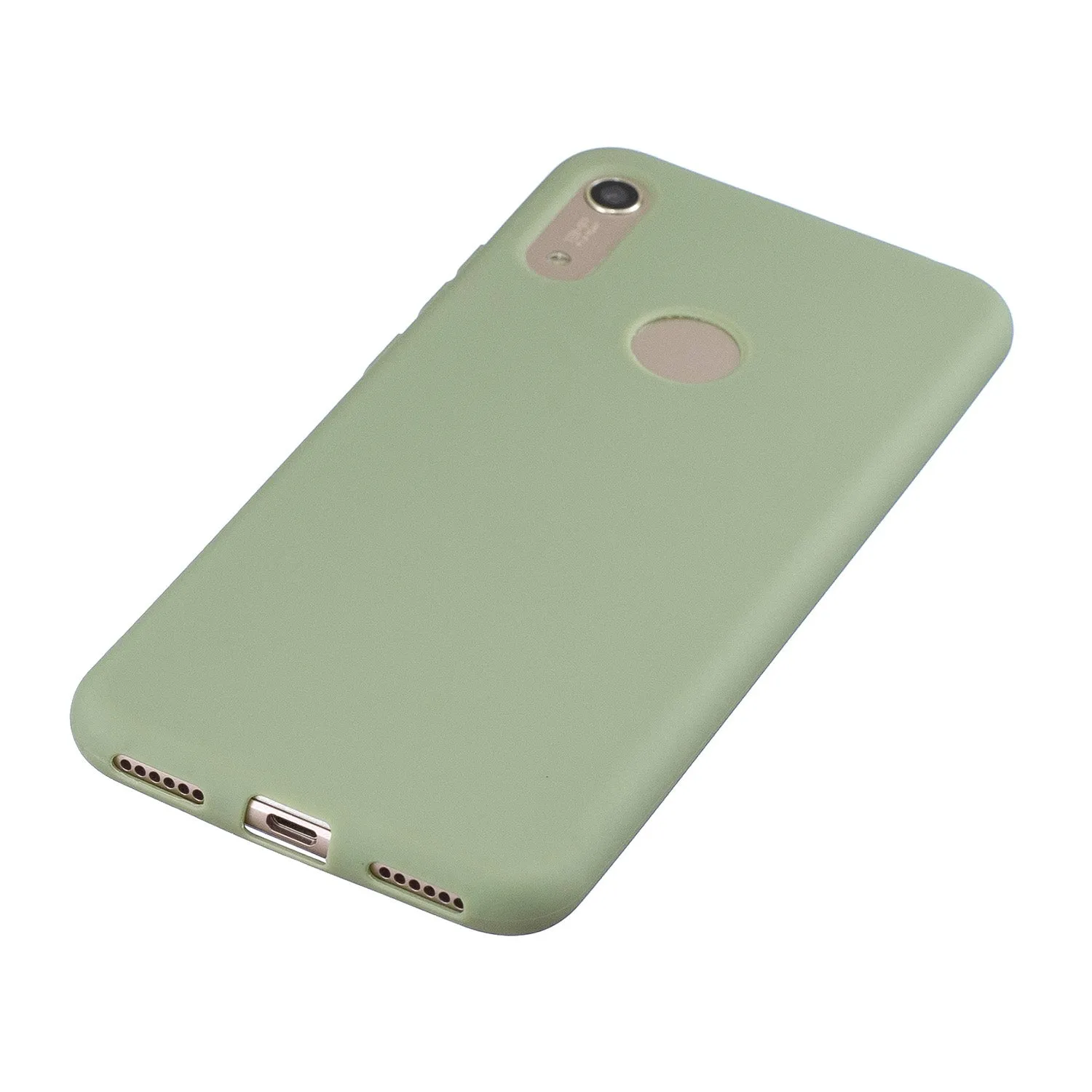 For HUAWEI Y6 2019 Lovely Candy Color Matte TPU Anti-scratch Non-slip Protective Cover Back Case 10