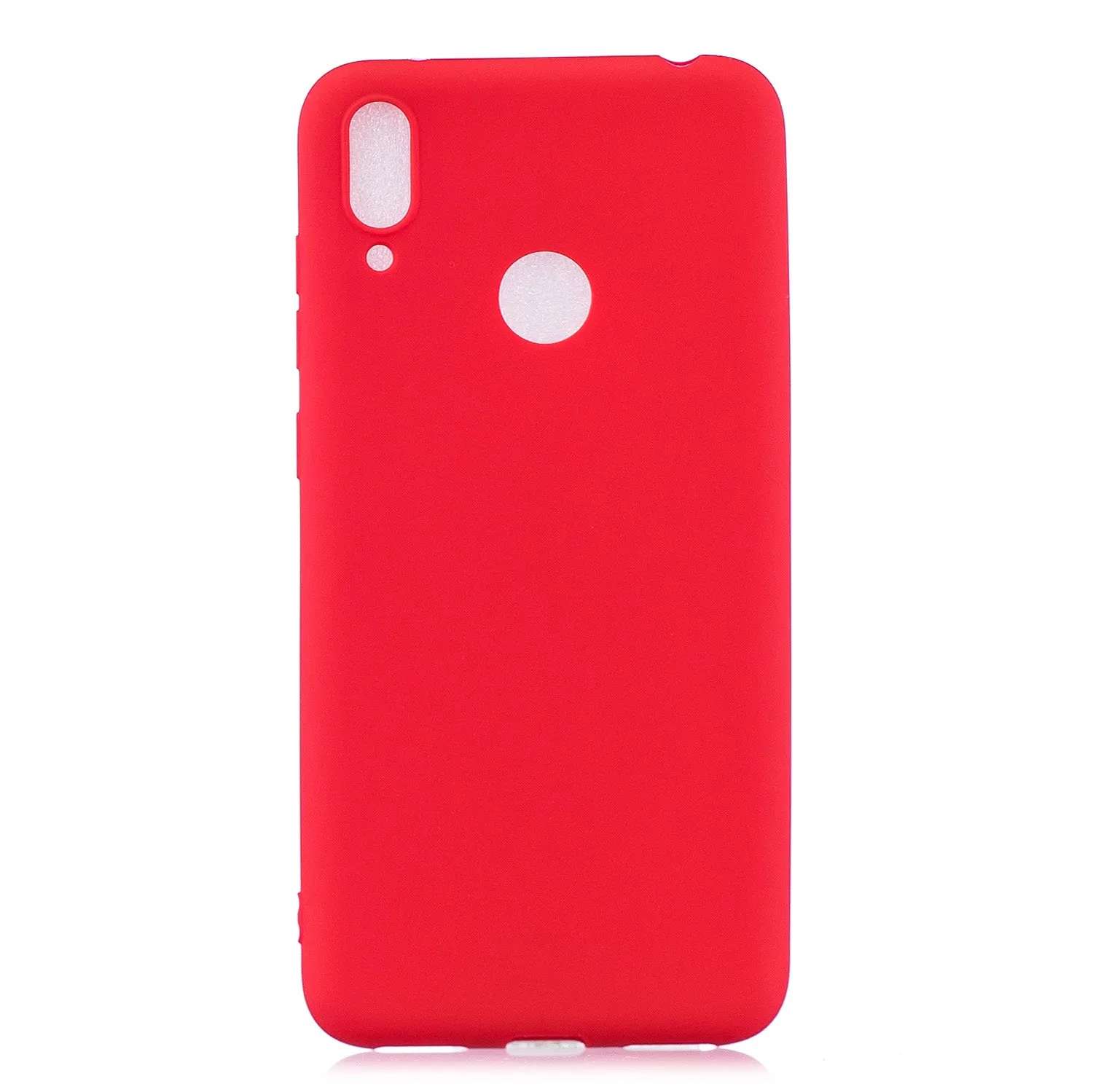 For HUAWEI Y7 2019 Lovely Candy Color Matte TPU Anti-scratch Non-slip Protective Cover Back Case Navy