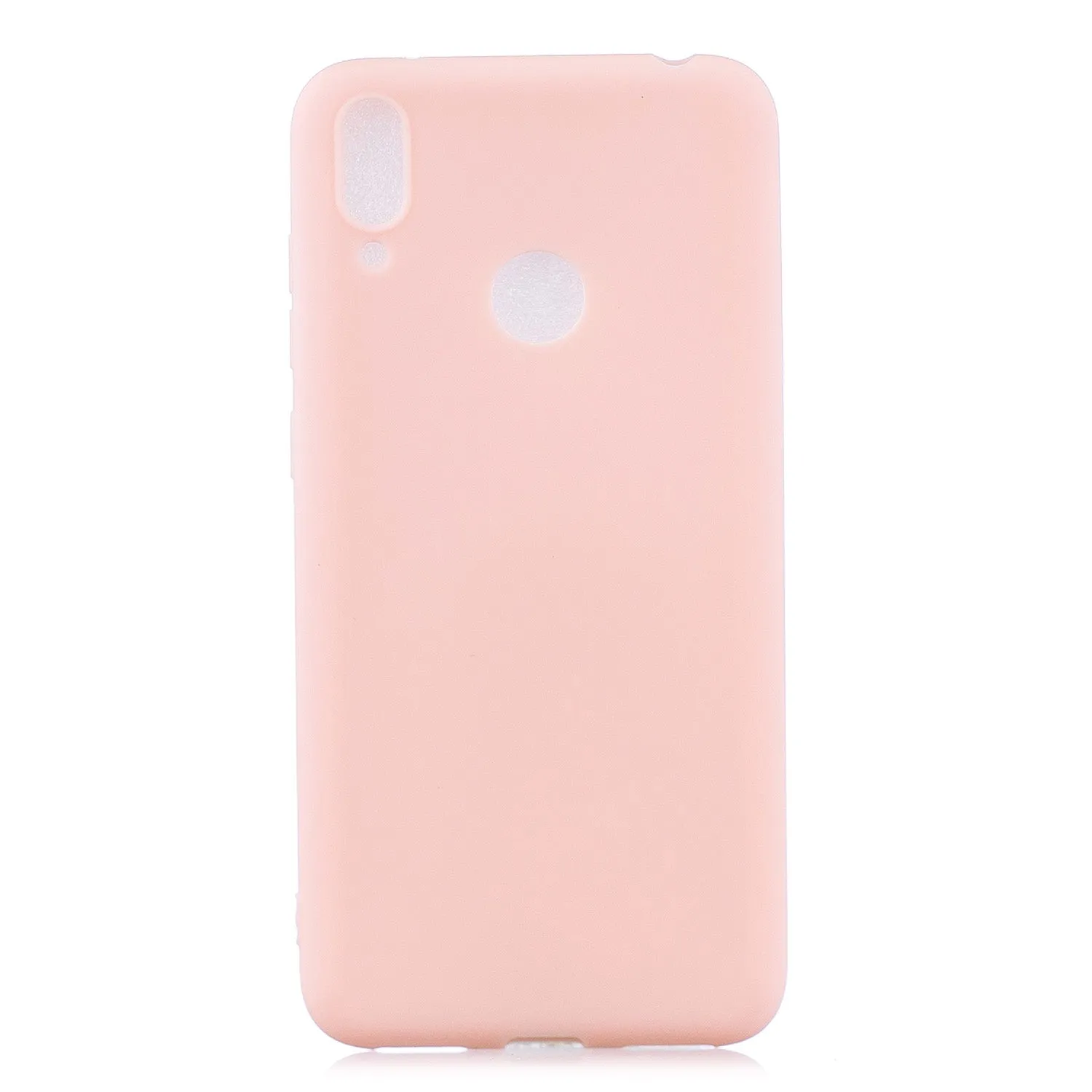 For HUAWEI Y7 2019 Lovely Candy Color Matte TPU Anti-scratch Non-slip Protective Cover Back Case Navy