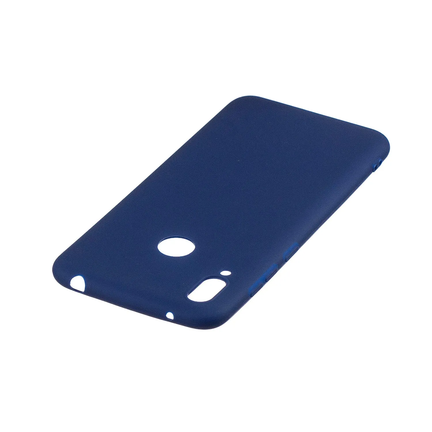 For HUAWEI Y7 2019 Lovely Candy Color Matte TPU Anti-scratch Non-slip Protective Cover Back Case Navy