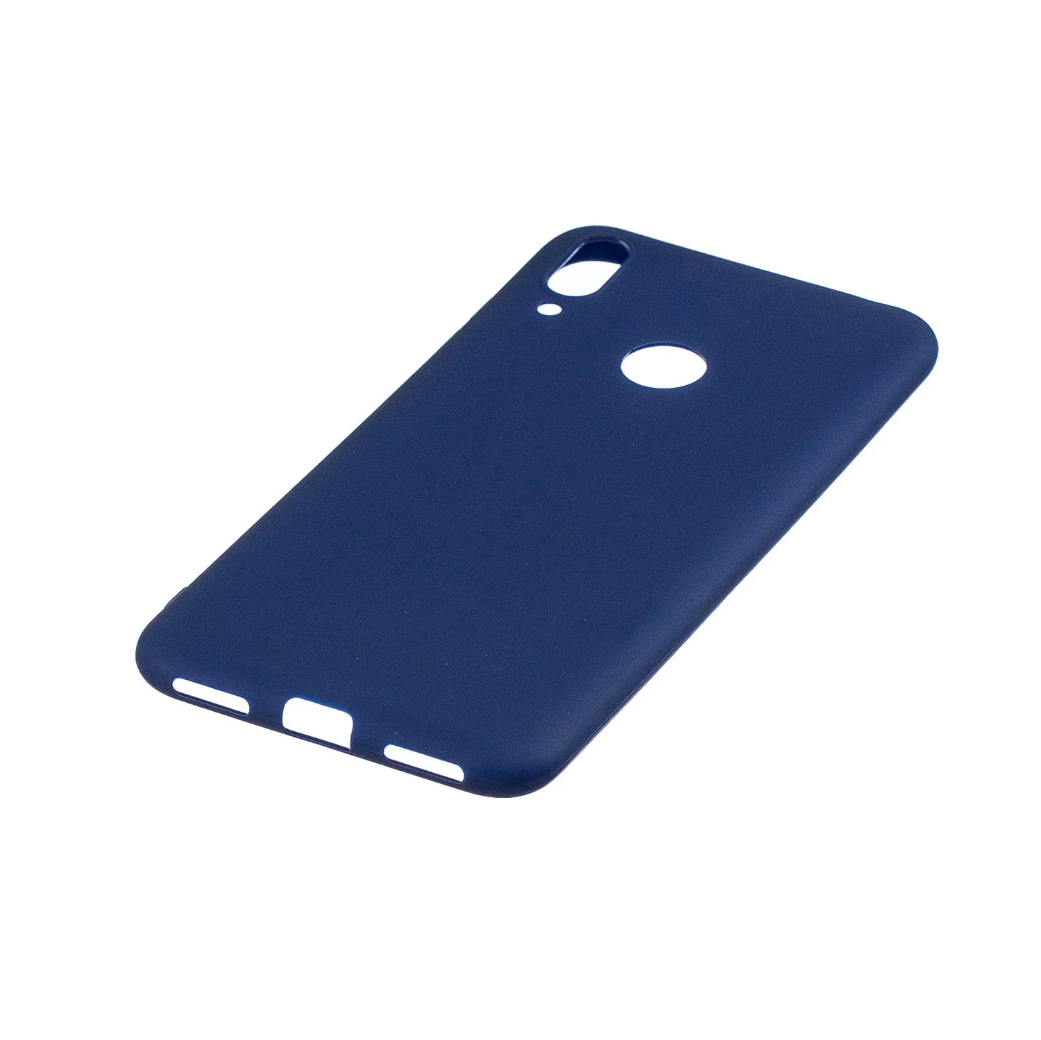 For HUAWEI Y7 2019 Lovely Candy Color Matte TPU Anti-scratch Non-slip Protective Cover Back Case Navy
