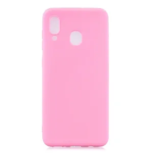 For HUAWEI Y9 2019 Lovely Candy Color Matte TPU Anti-scratch Non-slip Protective Cover Back Case dark pink