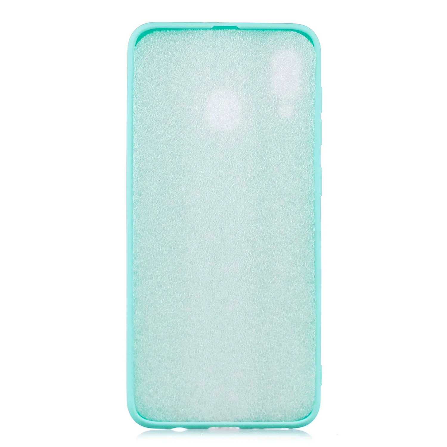 For HUAWEI Y9 2019 Lovely Candy Color Matte TPU Anti-scratch Non-slip Protective Cover Back Case Light blue