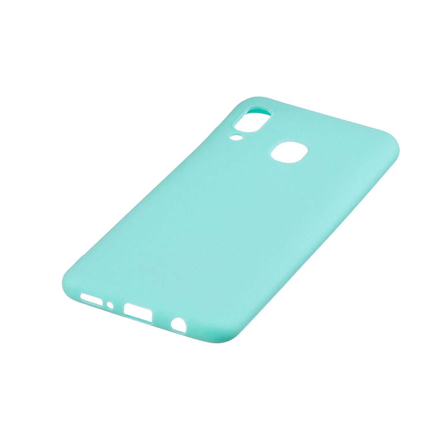 For HUAWEI Y9 2019 Lovely Candy Color Matte TPU Anti-scratch Non-slip Protective Cover Back Case Light blue