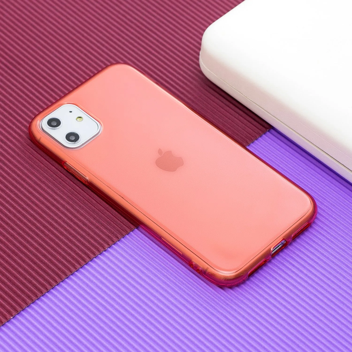 for iPhone 11 / 11 Pro / 11 Pro Max Clear Colorful TPU Back Cover Cellphone Case Shell Light blue