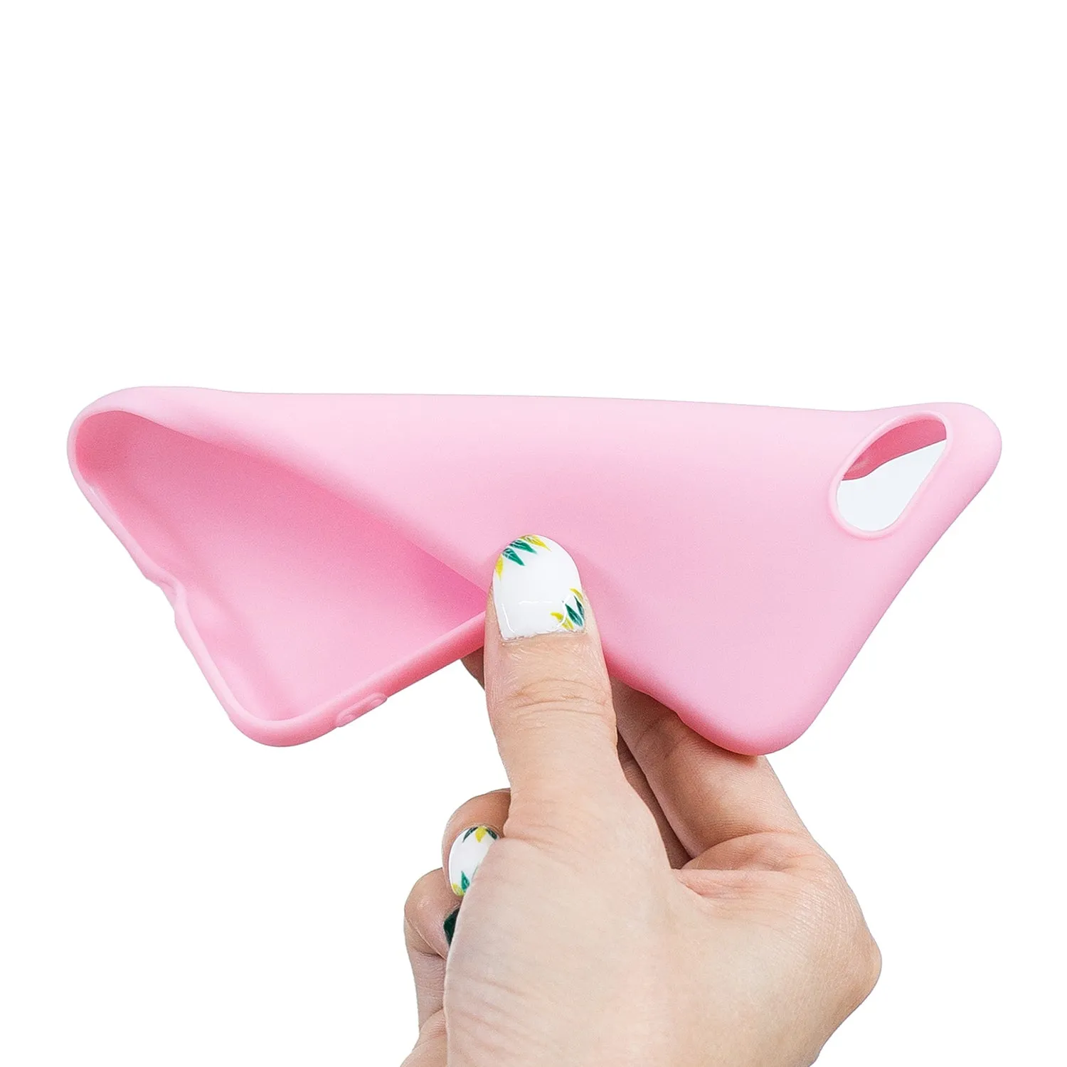 for iPhone 5/5S/SE Lovely Candy Color Matte TPU Anti-scratch Non-slip Protective Cover Back Case dark pink