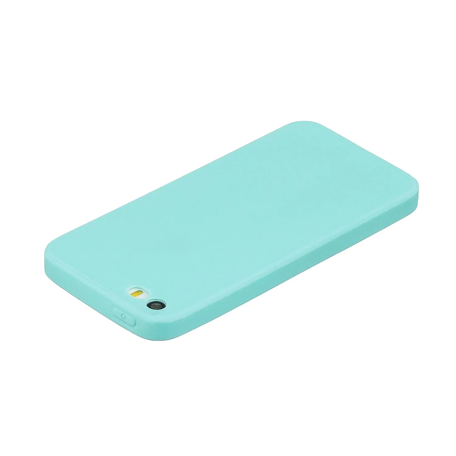 for iPhone 5/5S/SE Lovely Candy Color Matte TPU Anti-scratch Non-slip Protective Cover Back Case Light blue