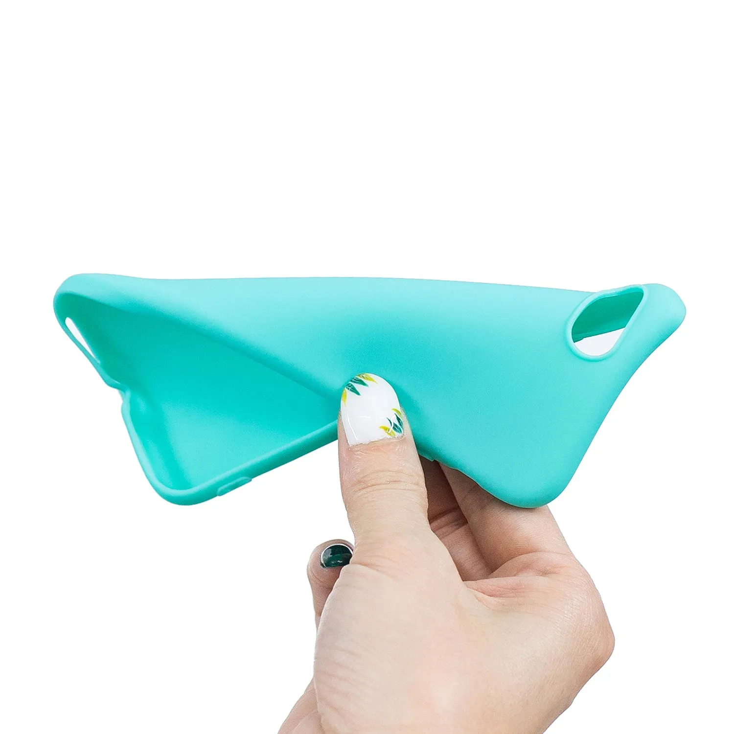 for iPhone 5/5S/SE Lovely Candy Color Matte TPU Anti-scratch Non-slip Protective Cover Back Case Light blue