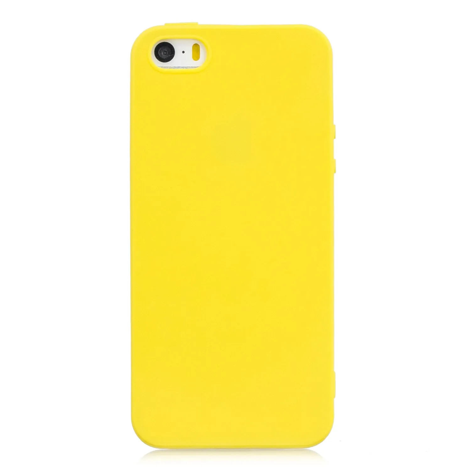 for iPhone 5/5S/SE Lovely Candy Color Matte TPU Anti-scratch Non-slip Protective Cover Back Case Light blue