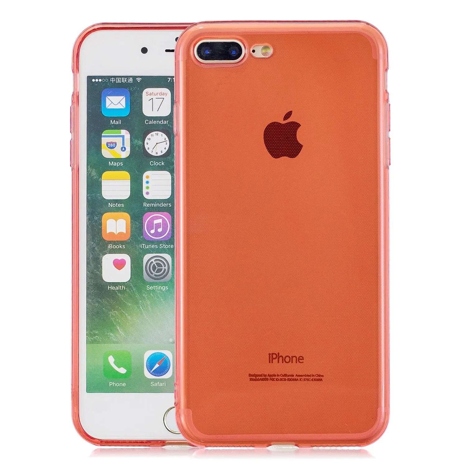 for iPhone 6/6S / 6 Plus/6S Plus / 7/8 / 7 Plus/8 Plus Clear Colorful TPU Back Cover Cellphone Case Shell Light blue