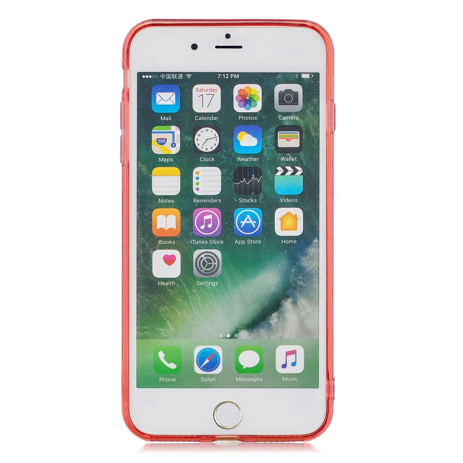 for iPhone 6/6S / 6 Plus/6S Plus / 7/8 / 7 Plus/8 Plus Clear Colorful TPU Back Cover Cellphone Case Shell Light blue