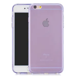 for iPhone 6/6S / 6 Plus/6S Plus / 7/8 / 7 Plus/8 Plus Clear Colorful TPU Back Cover Cellphone Case Shell Purple