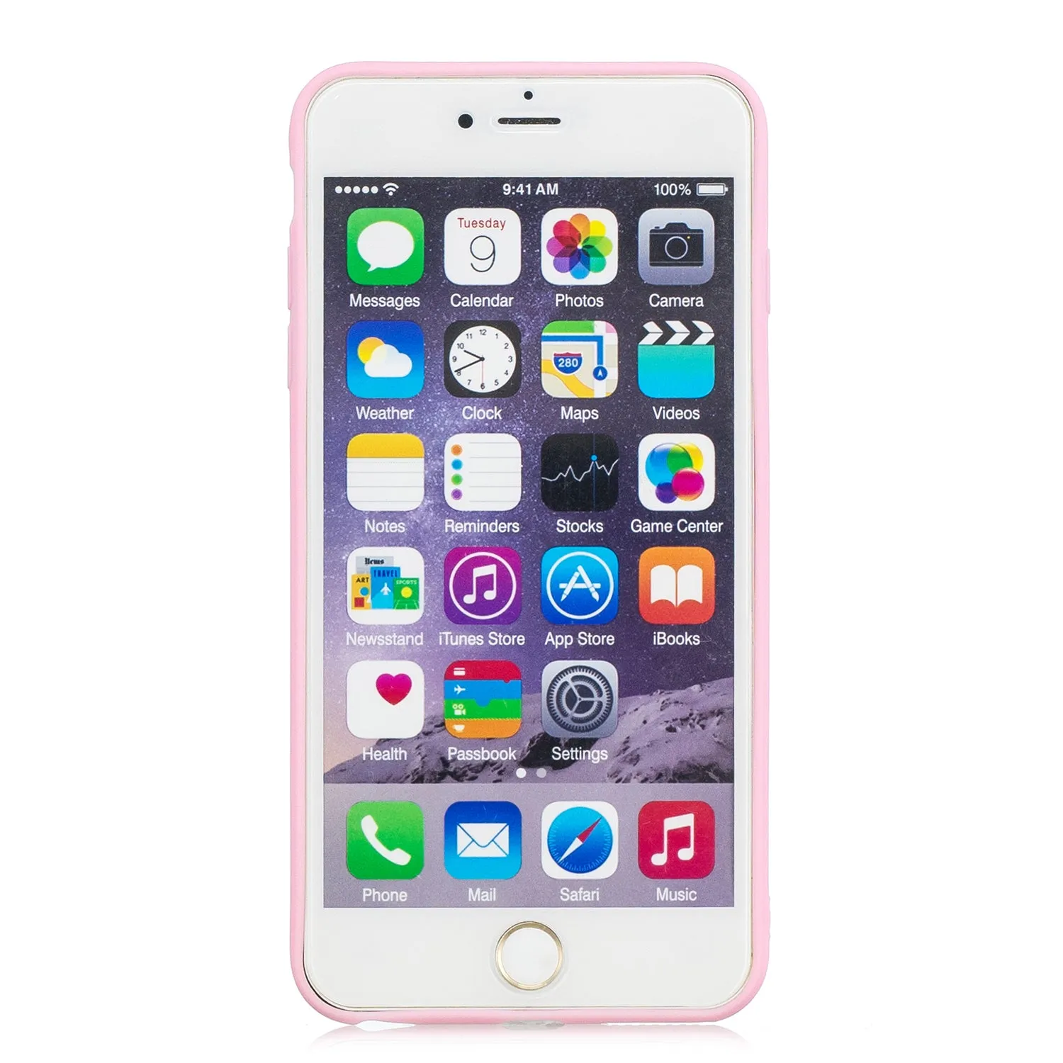 for iPhone 6/6S Lovely Candy Color Matte TPU Anti-scratch Non-slip Protective Cover Back Case dark pink