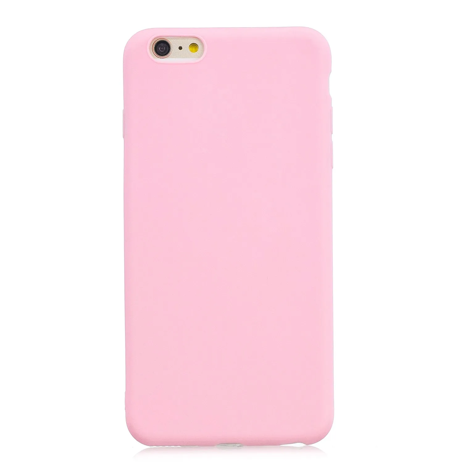 for iPhone 6/6S Lovely Candy Color Matte TPU Anti-scratch Non-slip Protective Cover Back Case dark pink
