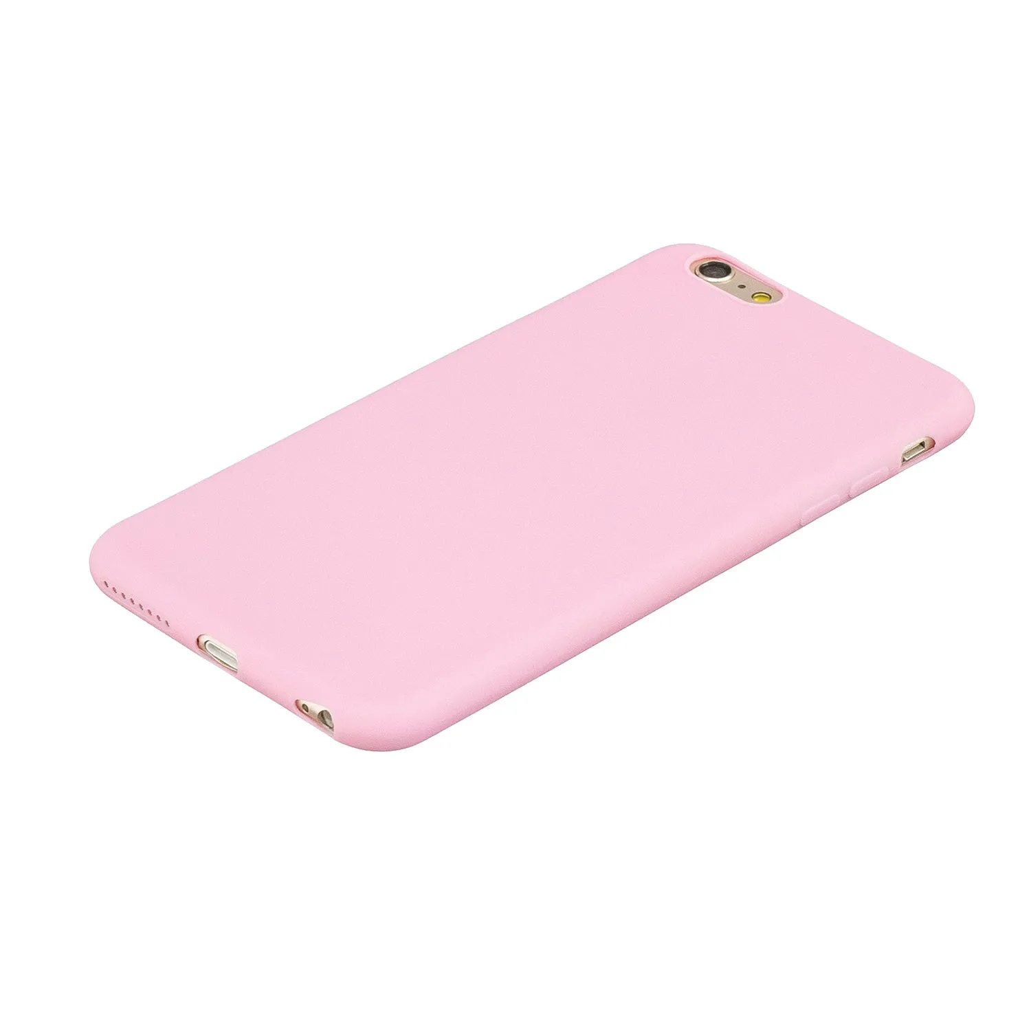 for iPhone 6/6S Lovely Candy Color Matte TPU Anti-scratch Non-slip Protective Cover Back Case dark pink