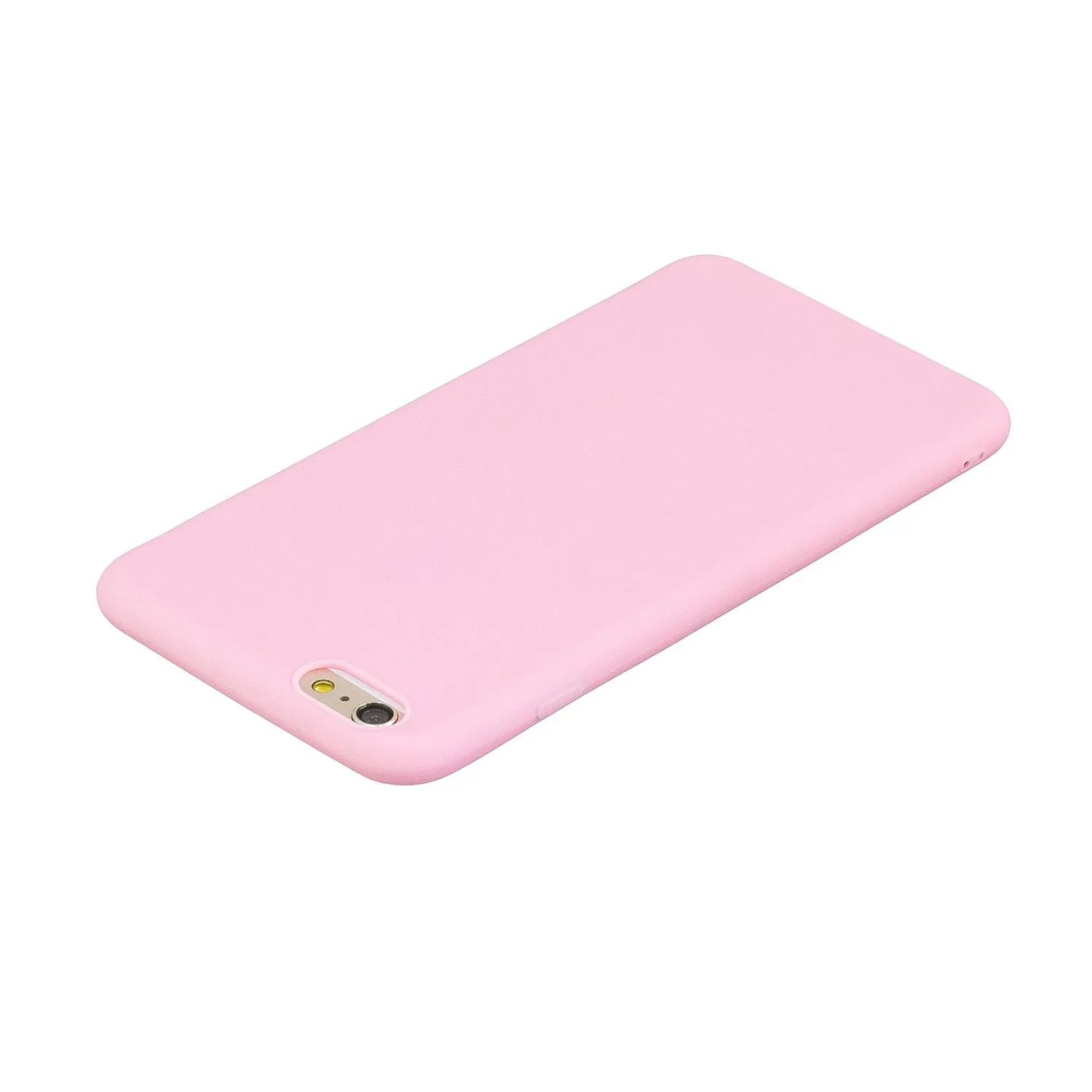 for iPhone 6/6S Lovely Candy Color Matte TPU Anti-scratch Non-slip Protective Cover Back Case dark pink