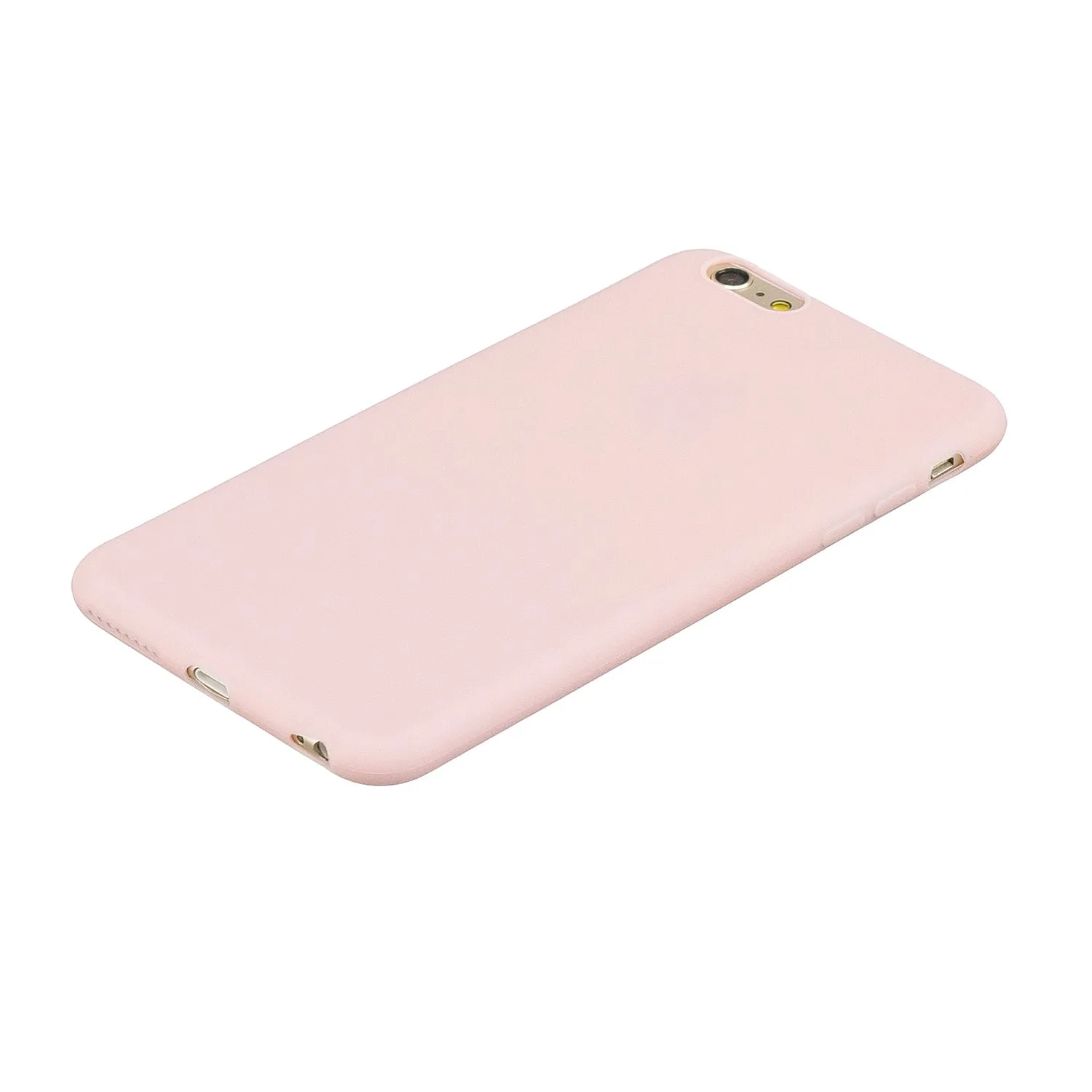 for iPhone 6/6S Lovely Candy Color Matte TPU Anti-scratch Non-slip Protective Cover Back Case Light pink
