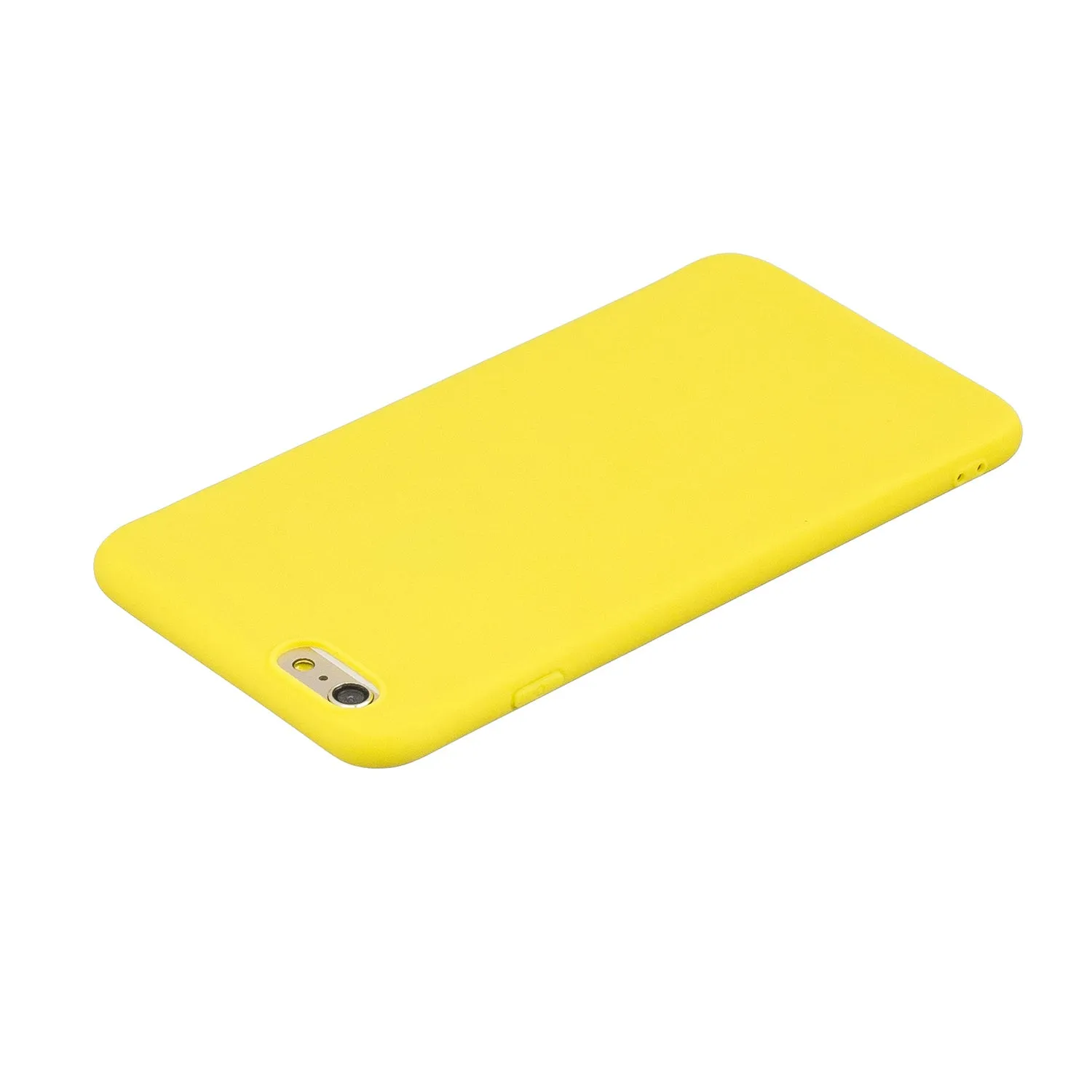 for iPhone 6/6S Lovely Candy Color Matte TPU Anti-scratch Non-slip Protective Cover Back Case yellow