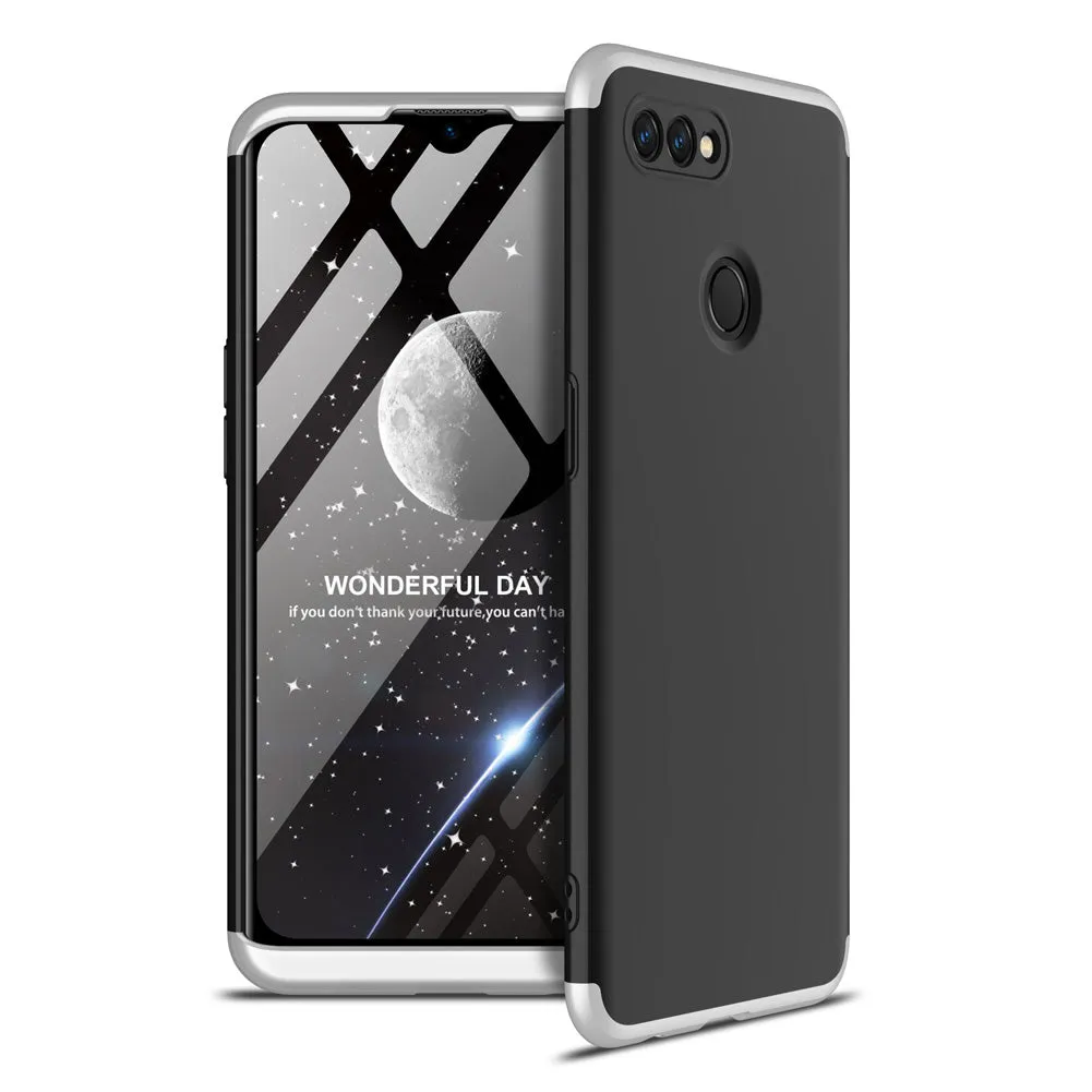 For OPPO A12 Mobile Phone Cover 360 Degree Full Protection Phone Case Blue black blue