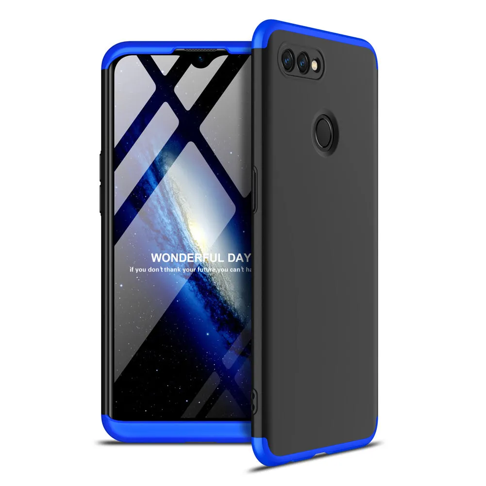 For OPPO A12 Mobile Phone Cover 360 Degree Full Protection Phone Case Blue black blue