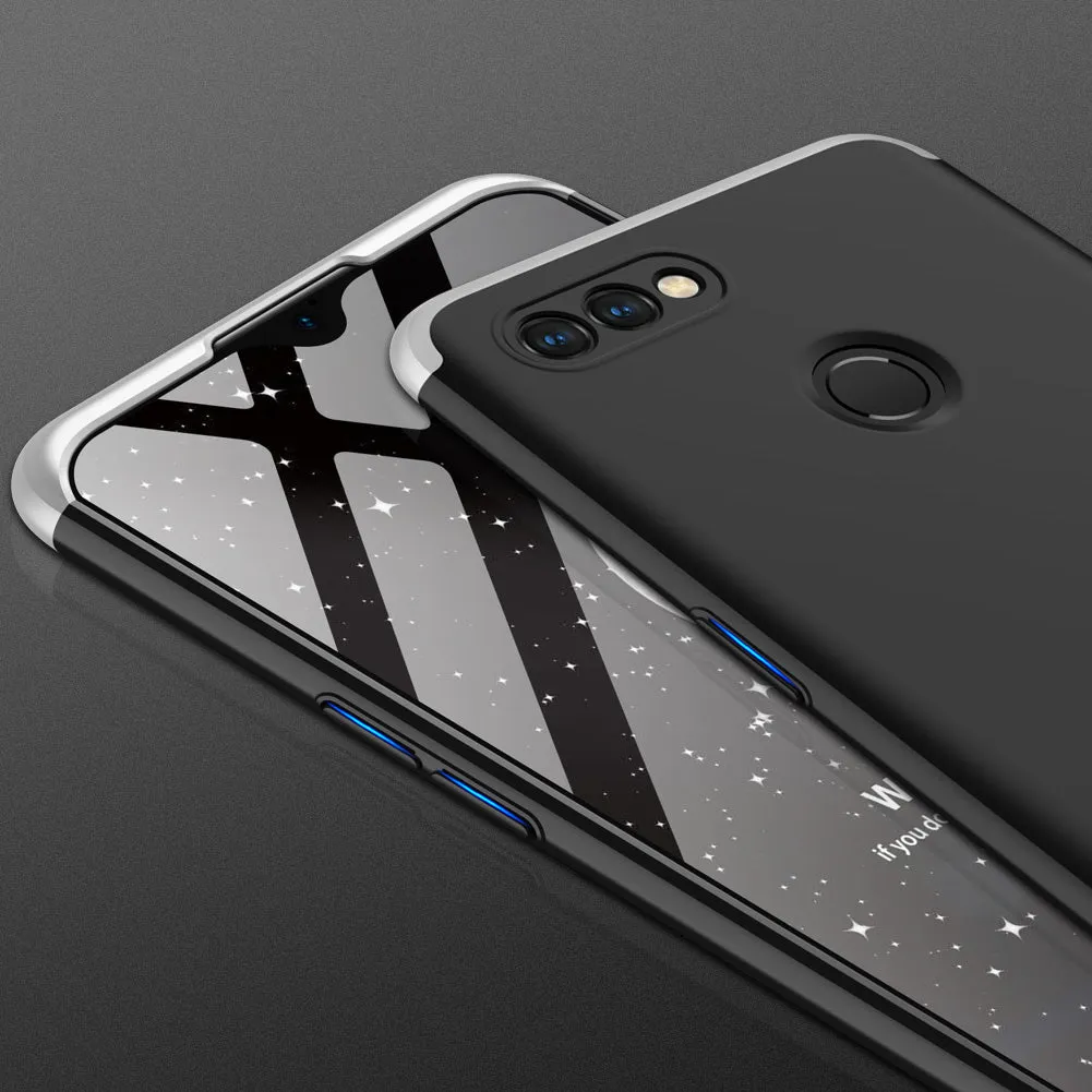 For OPPO A12 Mobile Phone Cover 360 Degree Full Protection Phone Case Blue black blue