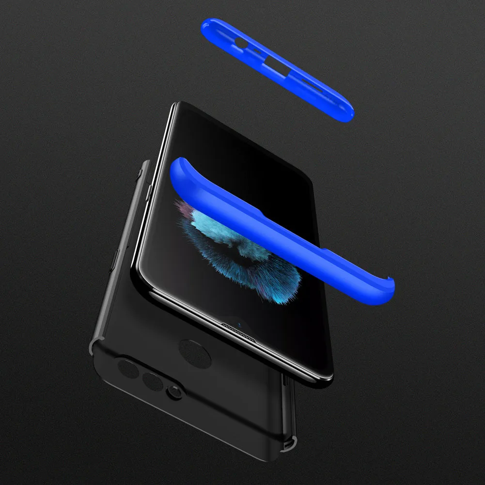 For OPPO A12 Mobile Phone Cover 360 Degree Full Protection Phone Case Blue black blue