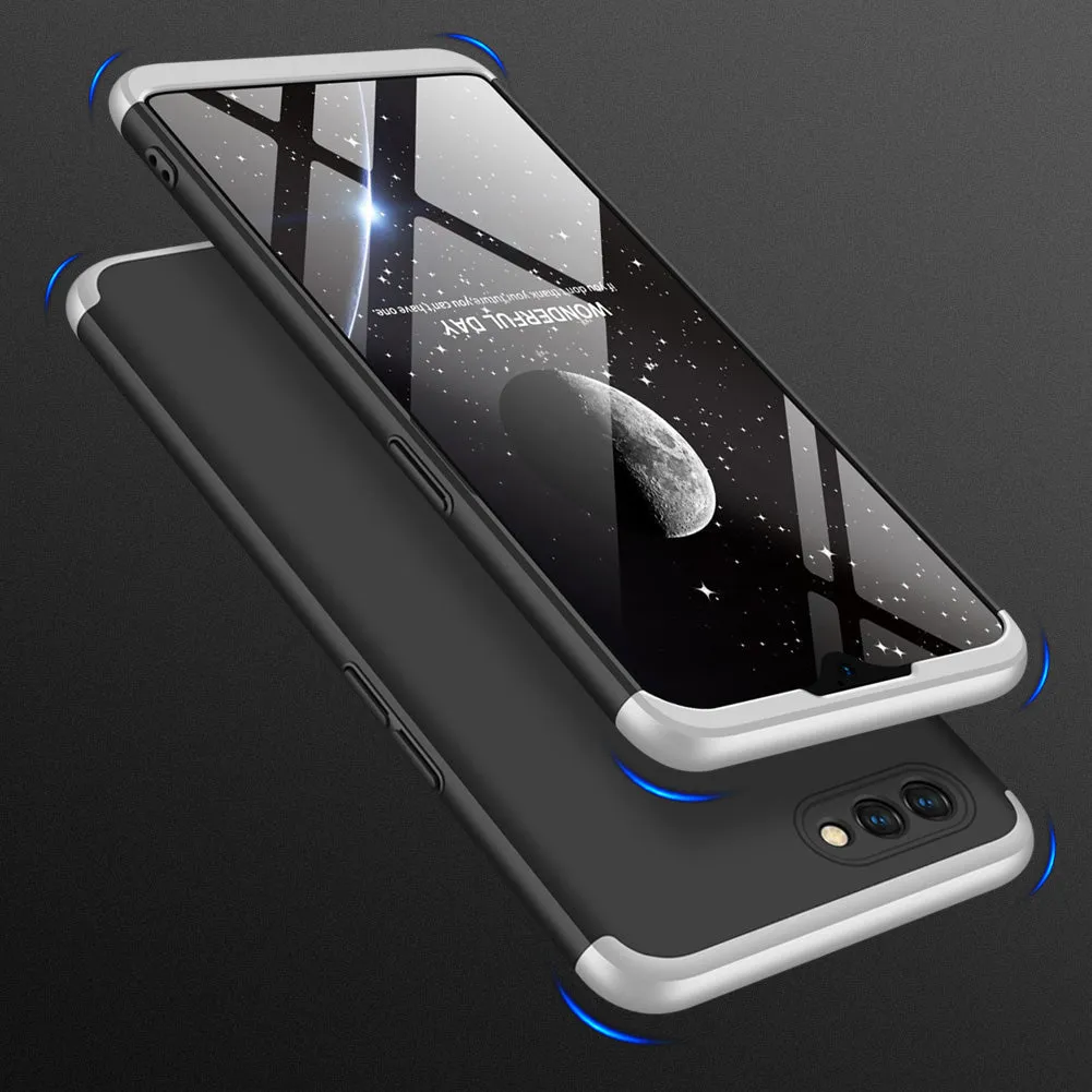 For OPPO A12 Mobile Phone Cover 360 Degree Full Protection Phone Case Blue black blue
