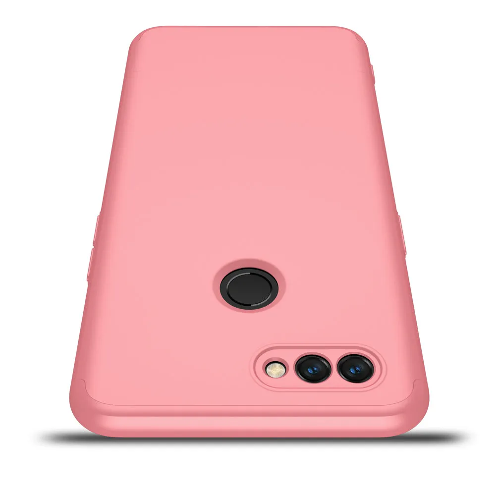 For OPPO A12 Mobile Phone Cover 360 Degree Full Protection Phone Case Rose gold