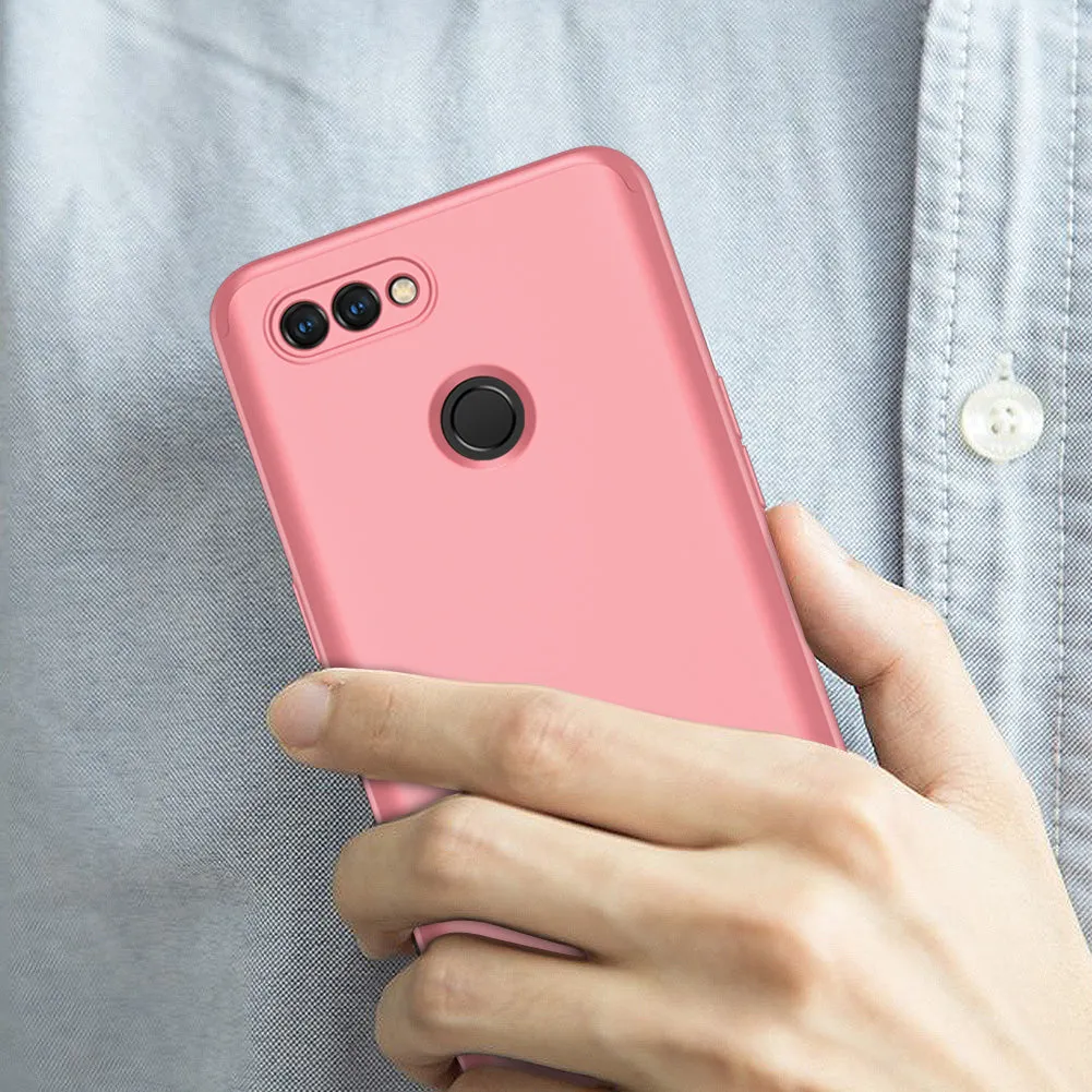 For OPPO A12 Mobile Phone Cover 360 Degree Full Protection Phone Case Rose gold