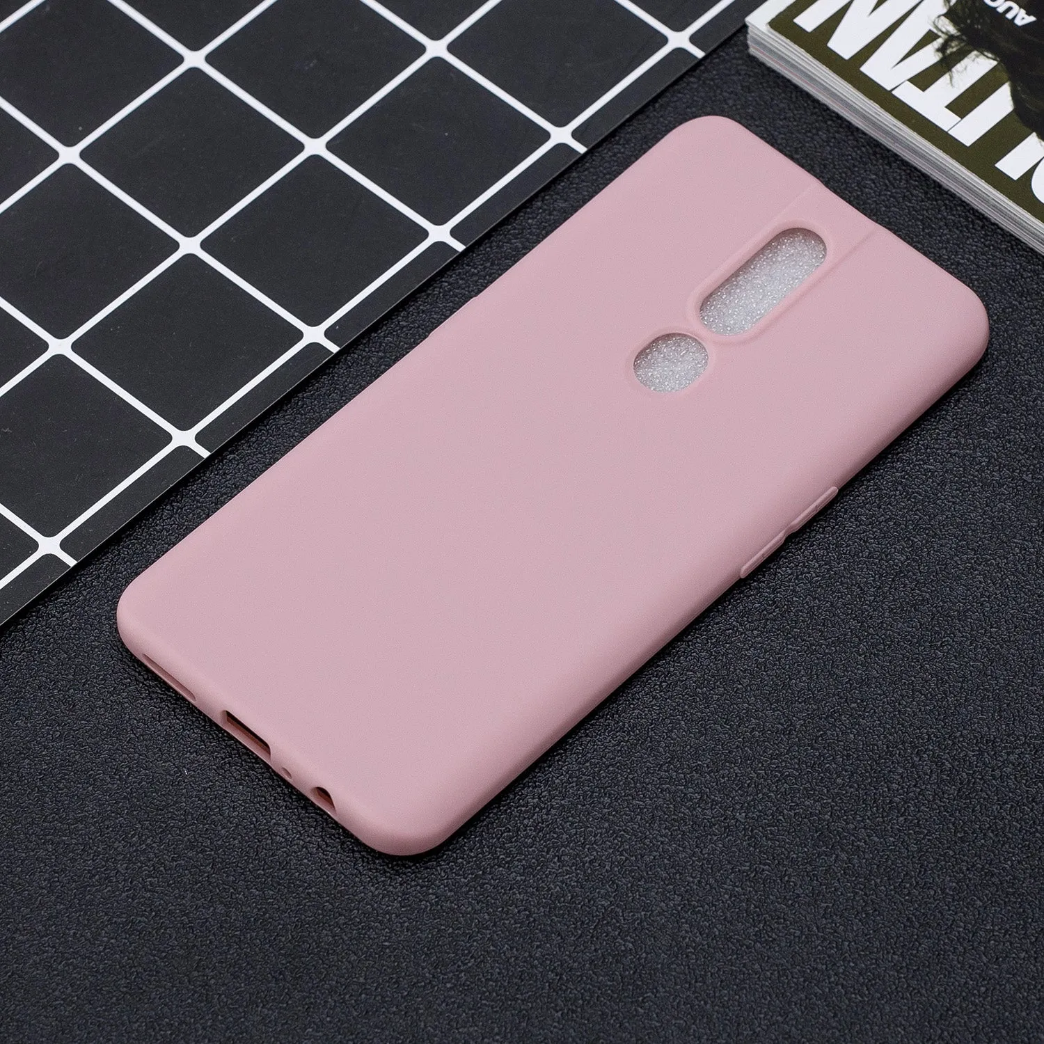 For OPPO F11 pro Lovely Candy Color Matte TPU Anti-scratch Non-slip Protective Cover Back Case 11