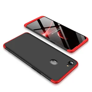 For OPPO F7 Ultra Slim PC Back Cover Non-slip Shockproof 360 Degree Full Protective Case Red black red