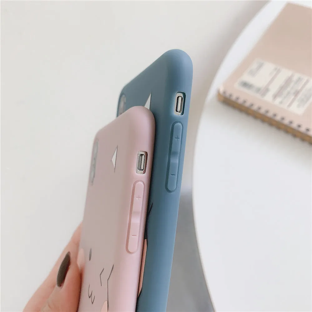 For OPPO F9/F11/A3/A5/A3S/A59/A57/A7X/A83/A9/K1/K3/Realme X Soft TPU Cellphone Case Shell Cartoon Back Cover pink