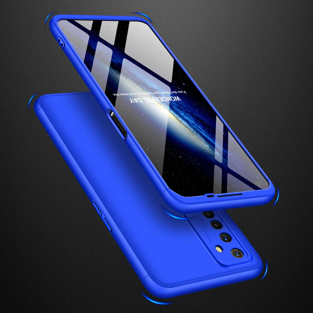 For OPPO Realme 6 Mobile Phone Cover 360 Degree Full Protection Phone Case blue