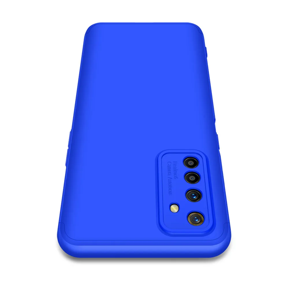 For OPPO Realme 6 Mobile Phone Cover 360 Degree Full Protection Phone Case blue