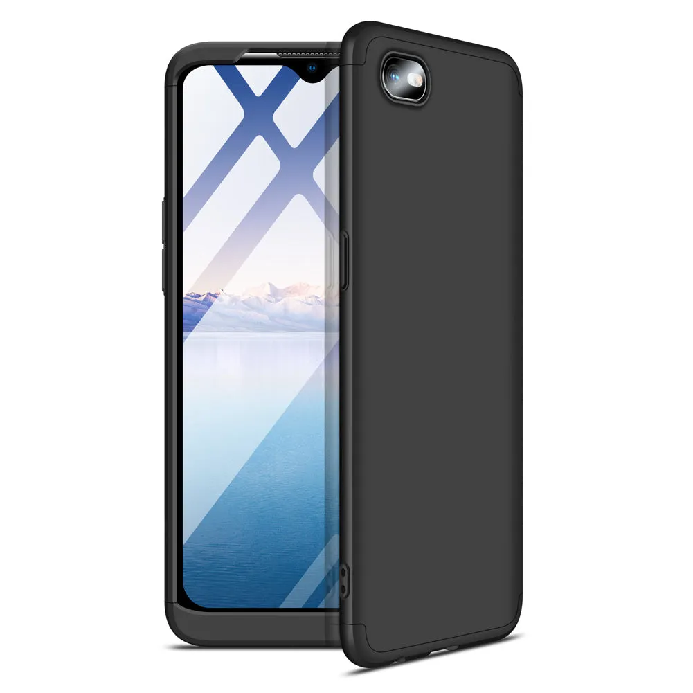 For OPPO Realme C2 Ultra Slim PC Back Cover Non-slip Shockproof 360 Degree Full Protective Case Red black red