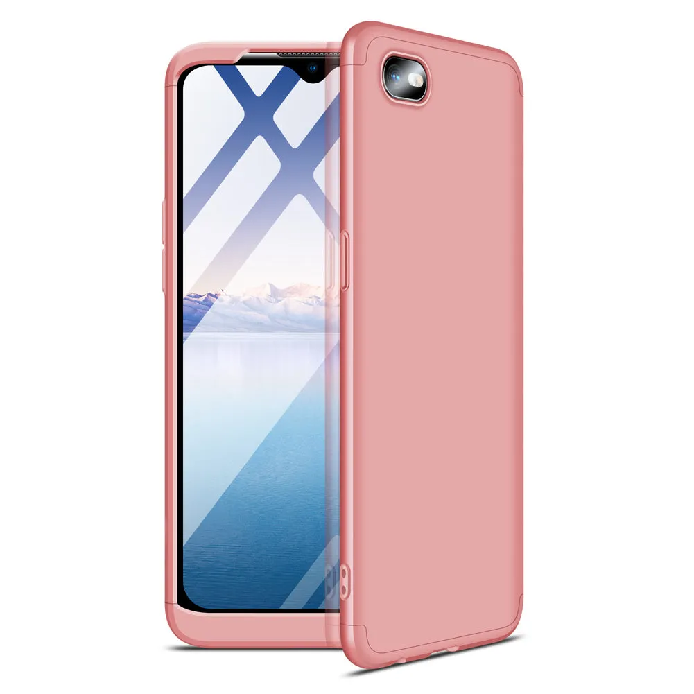 For OPPO Realme C2 Ultra Slim PC Back Cover Non-slip Shockproof 360 Degree Full Protective Case Red black red