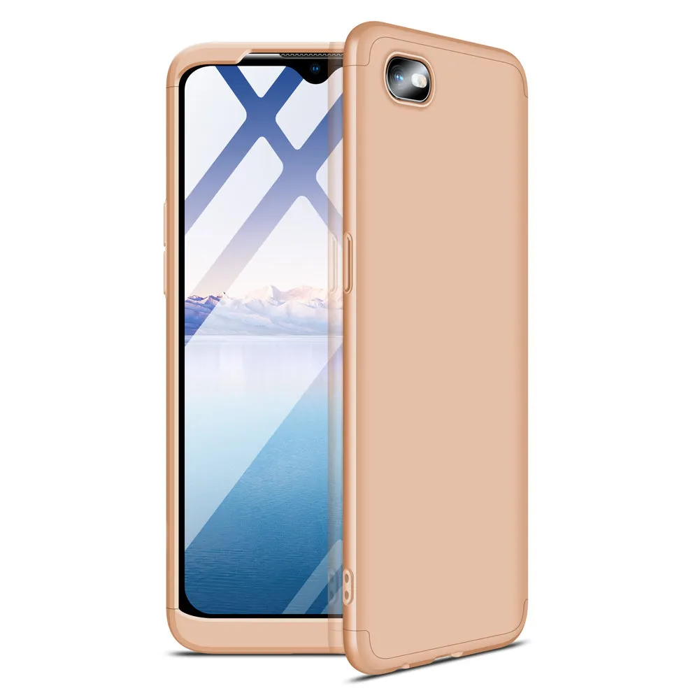 For OPPO Realme C2 Ultra Slim PC Back Cover Non-slip Shockproof 360 Degree Full Protective Case red