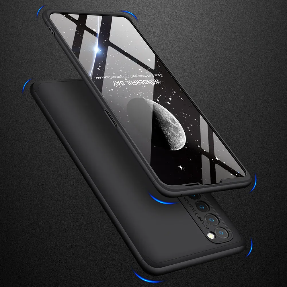 For OPPO Reno 4 /Reno 4 Pro International Edition Mobile Phone Cover 360 Degree Full Protection Phone Case black