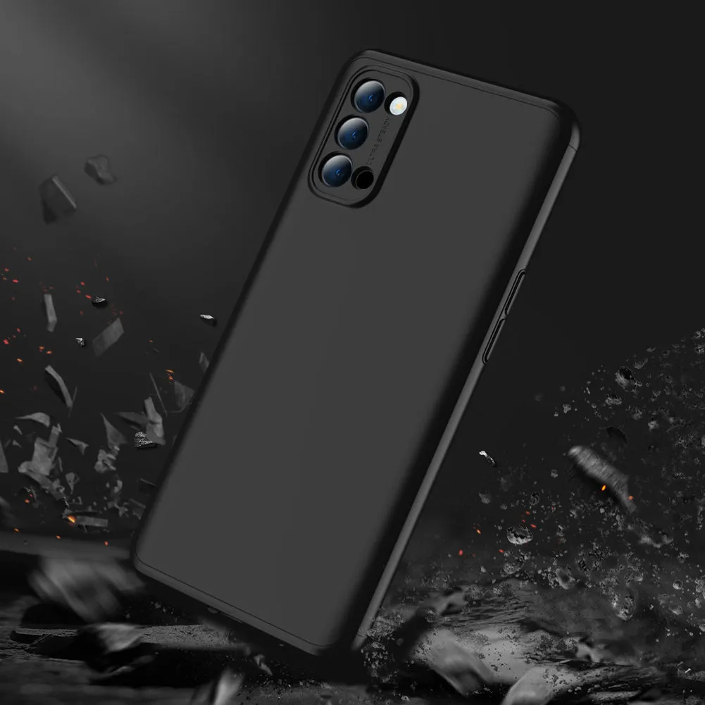 For OPPO Reno 4 /Reno 4 Pro International Edition Mobile Phone Cover 360 Degree Full Protection Phone Case black