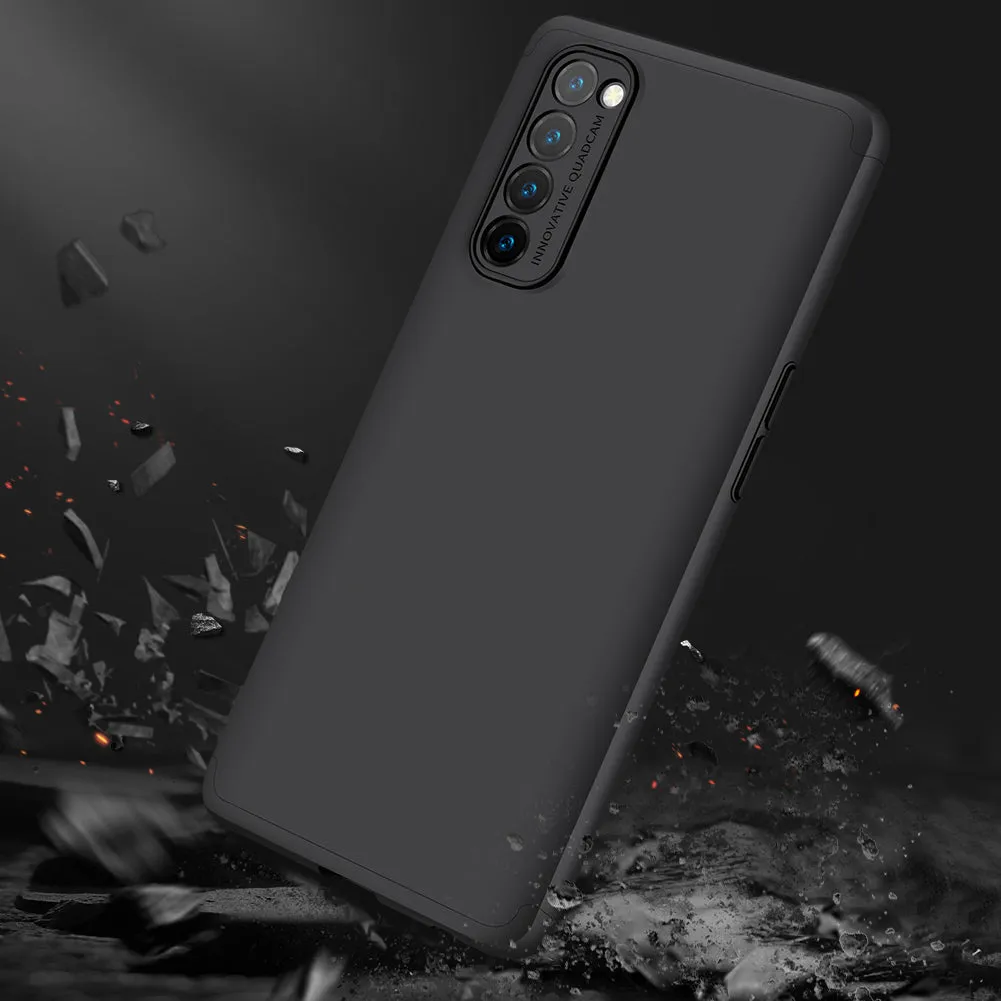 For OPPO Reno 4 /Reno 4 Pro International Edition Mobile Phone Cover 360 Degree Full Protection Phone Case black