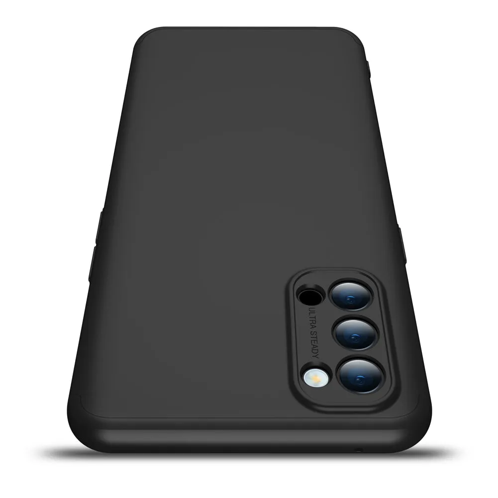For OPPO Reno 4 /Reno 4 Pro International Edition Mobile Phone Cover 360 Degree Full Protection Phone Case black