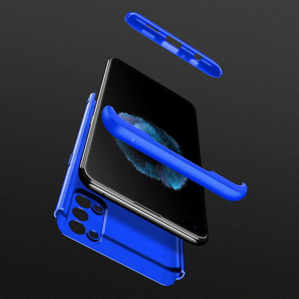 For OPPO Reno 4 /Reno 4 Pro International Edition Mobile Phone Cover 360 Degree Full Protection Phone Case blue