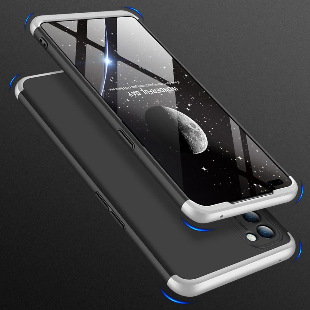 For OPPO Reno 4 /Reno 4 Pro International Edition Mobile Phone Cover 360 Degree Full Protection Phone Case blue