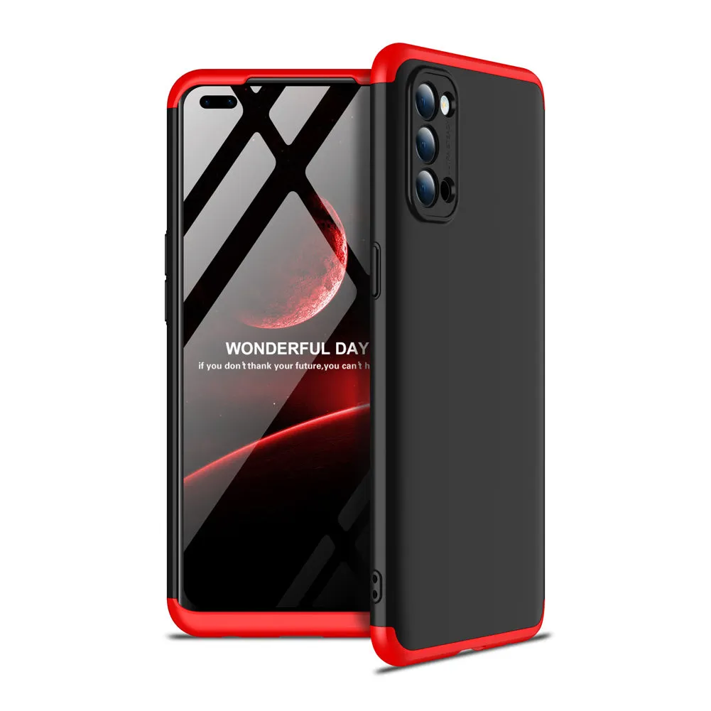 For OPPO Reno 4 /Reno 4 Pro International Edition Mobile Phone Cover 360 Degree Full Protection Phone Case red