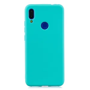 For Redmi 7 Lovely Candy Color Matte TPU Anti-scratch Non-slip Protective Cover Back Case Light blue