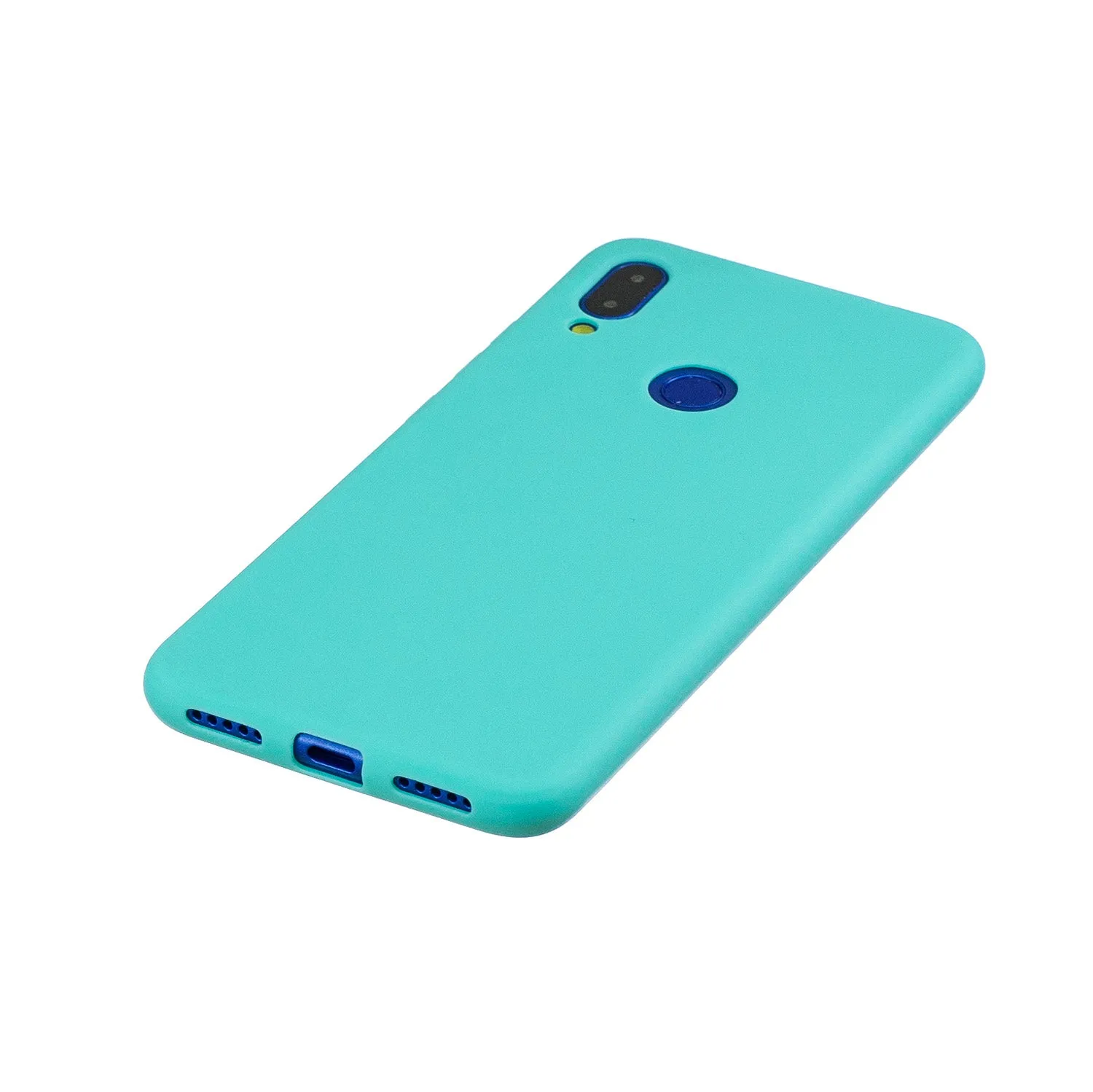 For Redmi 7 Lovely Candy Color Matte TPU Anti-scratch Non-slip Protective Cover Back Case Light blue