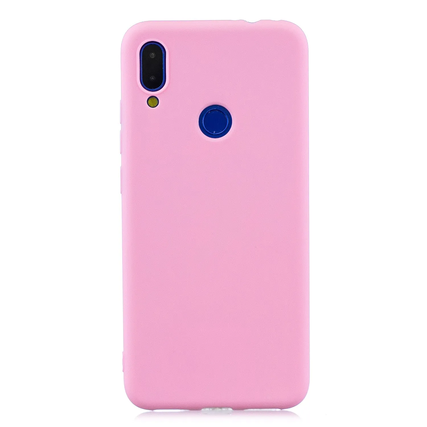 For Redmi 7 Lovely Candy Color Matte TPU Anti-scratch Non-slip Protective Cover Back Case red
