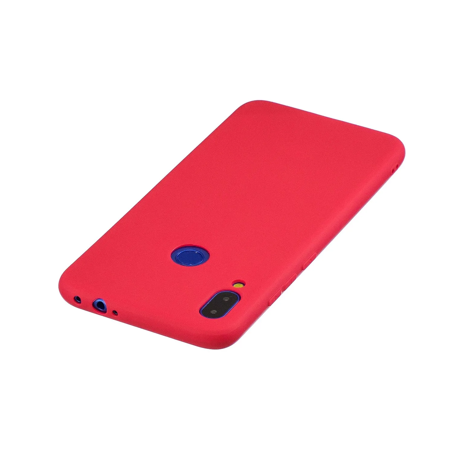 For Redmi 7 Lovely Candy Color Matte TPU Anti-scratch Non-slip Protective Cover Back Case red