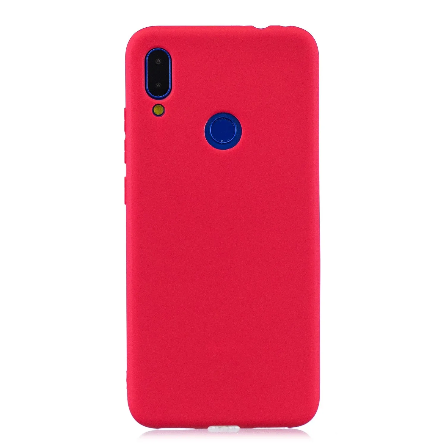 For Redmi 7 Lovely Candy Color Matte TPU Anti-scratch Non-slip Protective Cover Back Case red
